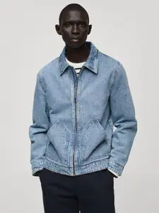 MANGO MAN Pure Cotton Quilted Denim Jacket