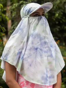 SHINE N SHOW Women Printed Cotton Scarf Cum Mask With Cap To Cover Face Mask