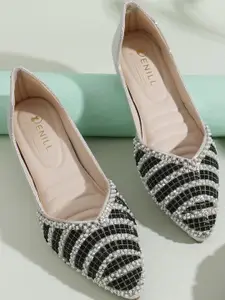 DENILL Women Elegant Pointed Toe Flat Jutties