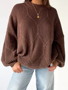 all about you Women Cable Knit Pullover