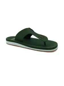 Trekiva Men Olive Fabric Flip Flops