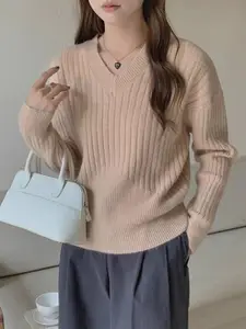 StyleCast Women Ribbed Cable Knit Pullover Sweater