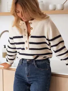 all about you Striped Pullover