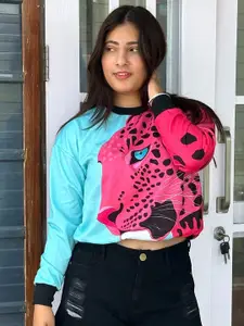 TANDUL Women Graphic Printed Long Sleeves Sweatshirt