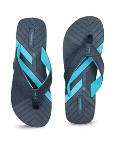 Trekiva Men Blue Fabric Flip Flops