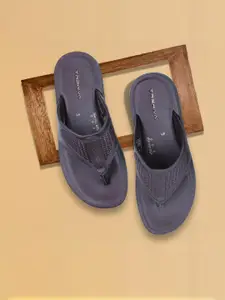 Trekiva Men Brown PU Flip Flops