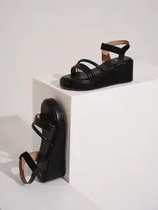 JM Looks Women Stylish Comfortable Textured Wedge Heel Sandals