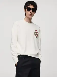 MANGO MAN Graphic Printed Sweatshirt
