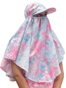 SHINE N SHOW Women Sun Protection Printed Scarf Cum Mask With Cap