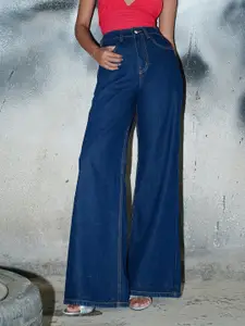 FREAKINS Women Wide Leg High-Rise Jeans