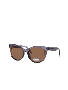 DressBerry Women Polarized UV Protected Cateye Sunglasses DRESSBERRY-SG-66511-BROWN
