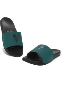 Trekiva Men Green PU Flip Flops