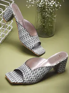 Froh Feet Women Textured Party Block Sandals