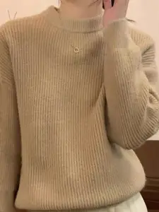 StyleCast Women Solid Round Neck Pullover