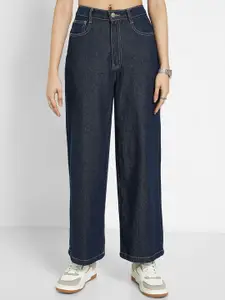 SF JEANS by Pantaloons Women Wide Leg Mid-Rise Cotton Jeans
