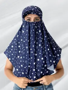 SHINE N SHOW Women Sun Protection Printed Scarf Cum Mask With Cap To Cover Face