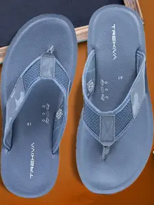 Trekiva Men Grey PU Flip Flops
