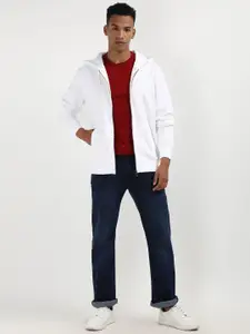 The Roadster Lifestyle Co.Men Long Sleeve Hooded Cotton Front-Open Sweatshirt