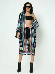 SHOWOFF Cotton Crochet Longline Shrug