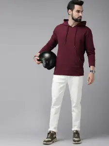 The Roadster Lifestyle Co Full Sleeve Hooded Anti Odour Sweatshirt