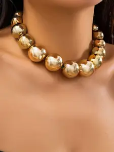 StyleCast Copper-Plated Artificial Beads Beaded Necklace