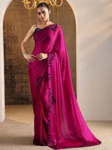 Libas Beads and Stones Satin Saree