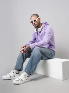 The Roadster Lifestyle Co. Men Hooded Anti Odour Pullover Sweatshirt