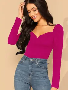 Dream Beauty Fashion Women Sweetheart Neck Puff Sleeve Top