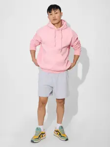 The Roadster Lifestyle Co. Men Full Sleeve Oversized Hooded Pullover Sweatshirt