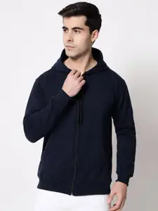 The Roadster Lifestyle Co. Men Solid Full Sleeve Casual Zipper Hoodie Sweatshirts