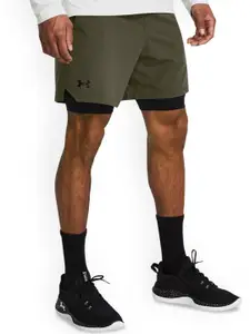 UNDER ARMOUR Vanish Men Brand Logo Printed Slim-Fit Mid-rise Woven 2-In-1 Sports Shorts