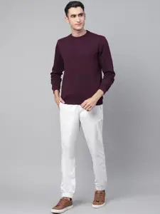 The Roadster Lifestyle Co. Men Round Neck Full Sleeve Knitted Sweatshirt