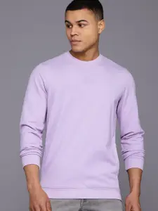 The Roadster Lifestyle Co. Men Cotton Fleece Round Neck Full Sleeve Knitted Sweatshirt