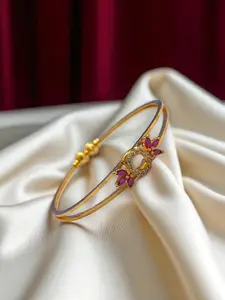 AARTISAI Gold-Plated Stone-Studded Bangle