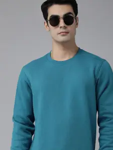 The Roadster Lifestyle Co. Men Cotton Fleece Round Neck Full Sleeves Sweatshirt
