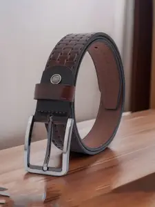 The Roadster Lifestyle Co. Men Textured Leather Formal Belt