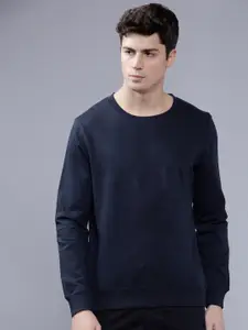 The Roadster Lifestyle Co. Men Solid Round Neck Full Sleeves Sweatshirt