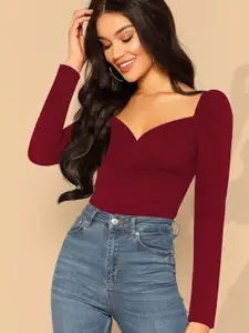 Dream Beauty Fashion Sweetheart Neck Fitted Top