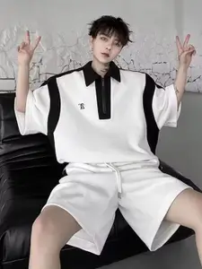 StyleCast Polo Collar T-Shirt & Shorts Co-Ord Set