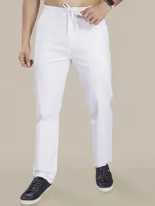 DIVISIVE Men Relaxed Straight Fit Easy Wash Trousers