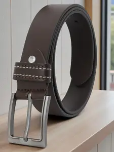 The Roadster Lifestyle Co Men Textured Genuine Leather Formal Belt