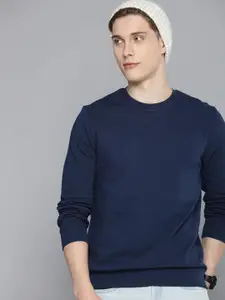 The Roadster Lifestyle Co. Men Round Neck Full Sleeve Knitted Pullover Sweatshirt