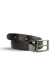 Calvadoss Men Textured PU Reversible Belt