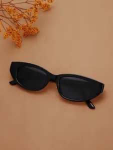 Carlton London Black Toned with Black Polarised Lens Cat Eye Sunglass