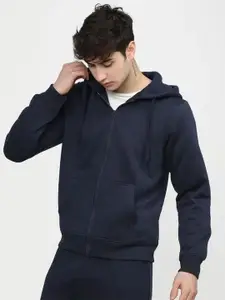 The Roadster Lifestyle Co. Men Cotton Solid Long Sleeves Full Sleeves Zipper Hoodie