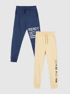 Fame Forever by Lifestyle Boys Pack of 2 Typography Printed Pure Cotton Joggers
