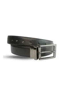 Calvadoss Men Textured PU Reversible Belt