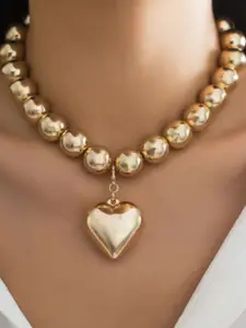 StyleCast Copper-Plated Artificial Beads Beaded Necklace