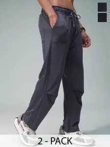 MADSTO Men Pack Of 2 Relaxed Fit Low-Rise Track Pants & Jogger