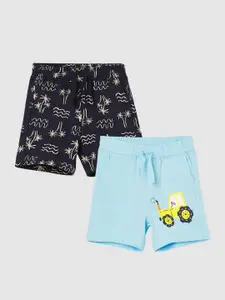 Juniors by Lifestyle Kids Boys Pack of 2 Printed Pure Cotton Shorts